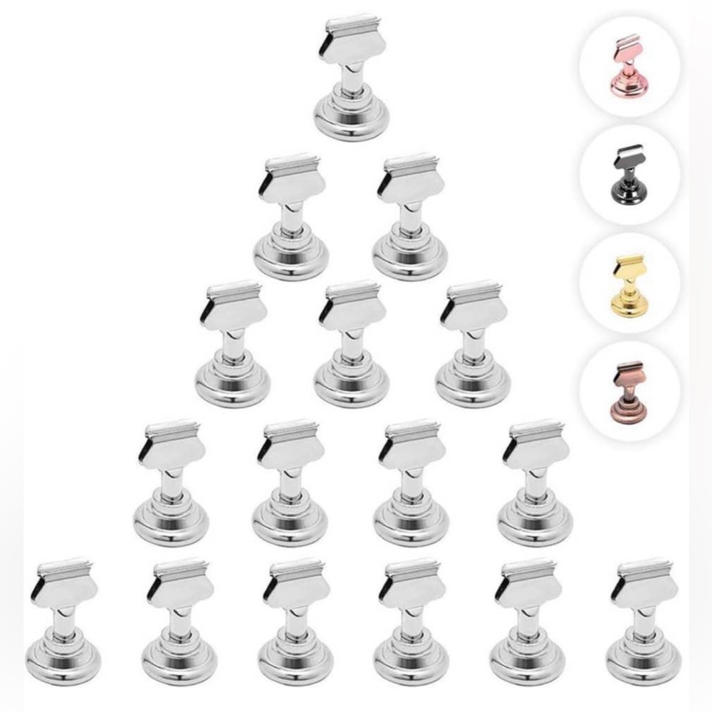 Wedding Silver Table Number or Place Card Holders (Lot of 32)